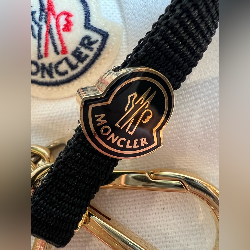 Moncler Black and Gold Keychain with Strap Stocking Stuffer Christmas - Picture 2 of 5